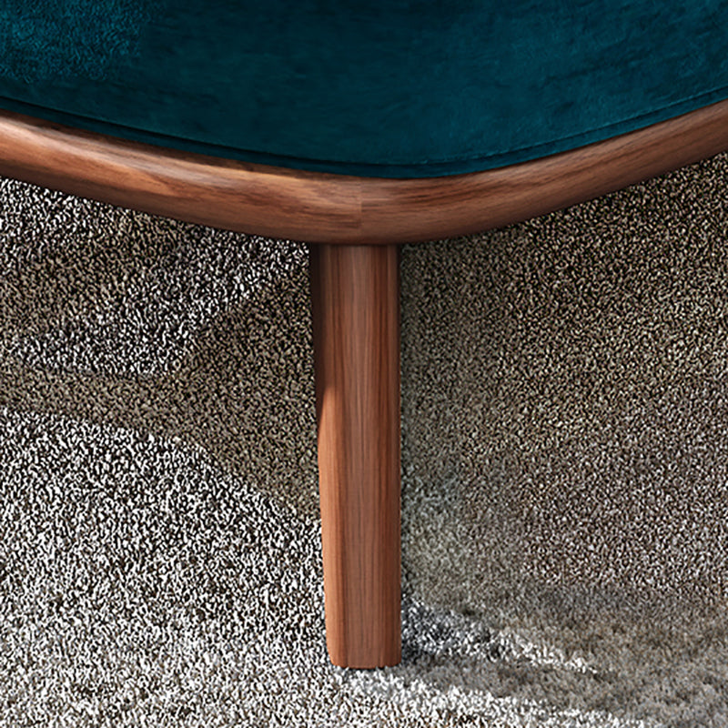 Sedia alare contemporanea con 4 gambe in legno massiccio e schiena stretta