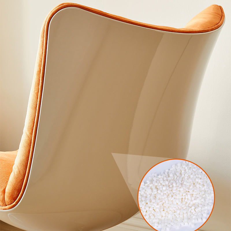 Silla giratoria de Parsons con base de metal redonda y de espalda fija para la sala de estar