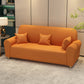 Contemporary 3 Seater Faux Leather Sofa Solid Color Flared Arm Sofa
