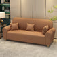 Contemporary 3 Seater Faux Leather Sofa Solid Color Flared Arm Sofa