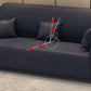 Contemporary 3 Seater Faux Leather Sofa Solid Color Flared Arm Sofa