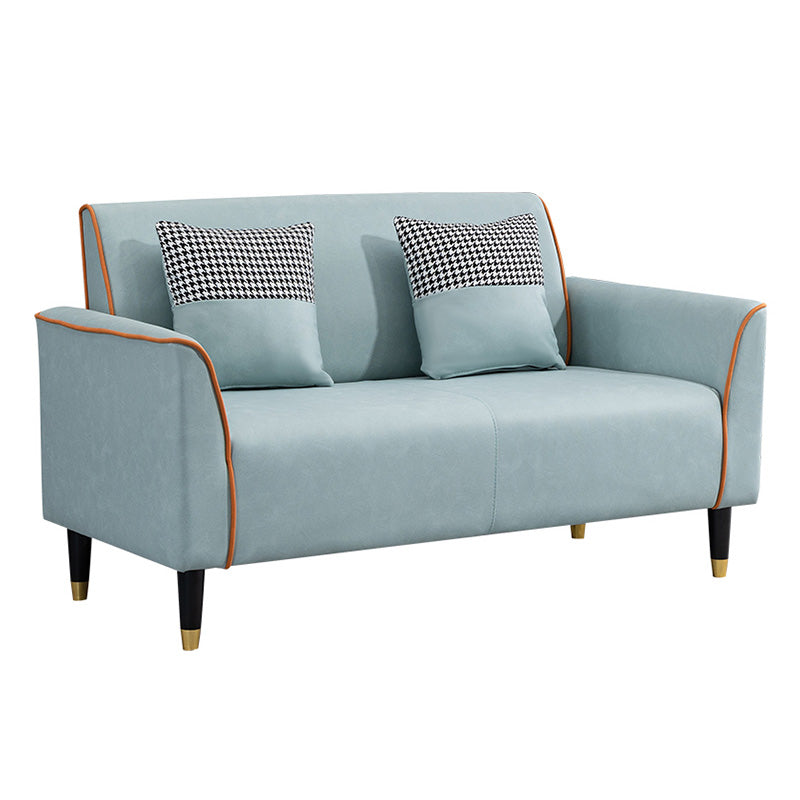 25.59" Wide Faux Leather Loveseat Square Arm Sofa for Living Room Clearhalo 'furn' 'furn_sofas' 'Furniture' 'Living Room Furniture' 'Sofa' 'sofas' 7419461