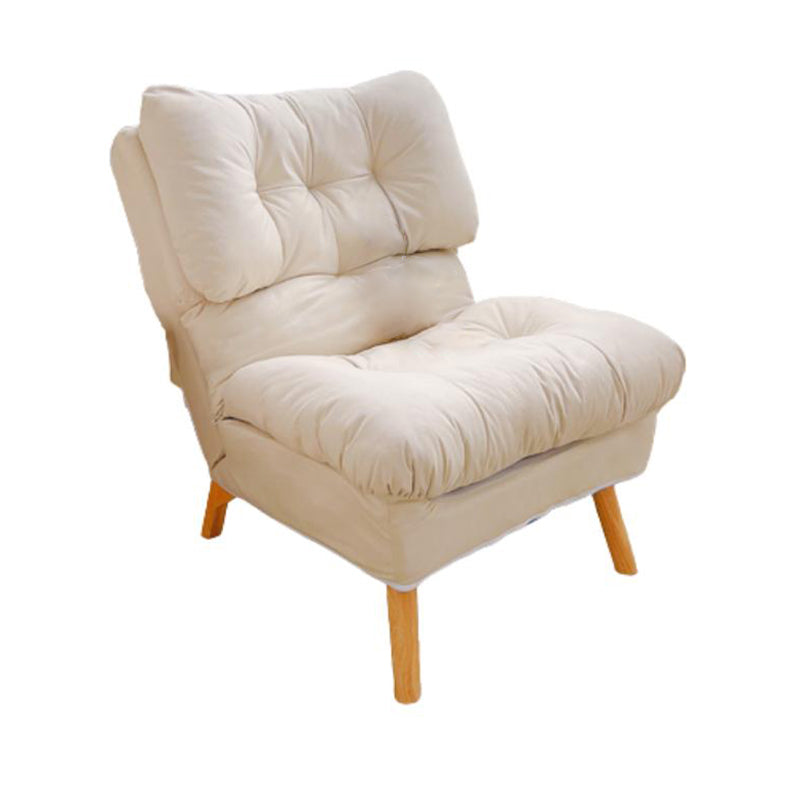 Scandinavian Standard Recliner Wooden Solid Color Indoor with Footrest Clearhalo 'Chairs & Seating' 'furn' 'furn_recliners' 'Furniture' 'Living Room Furniture' 'Recliners' 7419482
