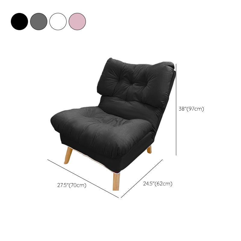 Scandinavian Standard Recliner Wooden Solid Color Indoor with Footrest Clearhalo 'Chairs & Seating' 'furn' 'furn_recliners' 'Furniture' 'Living Room Furniture' 'Recliners' 7419491