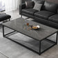 Rectangle Cocktail Table Frame Single Coffee Table with Shelf Clearhalo 'Coffee & Accent Tables' 'Coffee Tables' 'coffee_tables' 'furn' 'furn_coffee_tables' 'Furniture' 'Living Room Furniture' 7419507