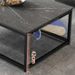 Rectangle Cocktail Table Frame Single Coffee Table with Shelf Clearhalo 'Coffee & Accent Tables' 'Coffee Tables' 'coffee_tables' 'furn' 'furn_coffee_tables' 'Furniture' 'Living Room Furniture' 7419515