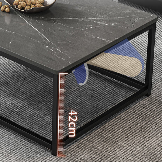 Rectangle Cocktail Table Frame Single Coffee Table with Shelf