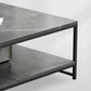 Rectangle Cocktail Table Frame Single Coffee Table with Shelf Clearhalo 'Coffee & Accent Tables' 'Coffee Tables' 'coffee_tables' 'furn' 'furn_coffee_tables' 'Furniture' 'Living Room Furniture' 7419518