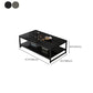 Rectangle Cocktail Table Frame Single Coffee Table with Shelf Clearhalo 'Coffee & Accent Tables' 'Coffee Tables' 'coffee_tables' 'furn' 'furn_coffee_tables' 'Furniture' 'Living Room Furniture' 7419529