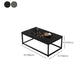 Rectangle Cocktail Table Frame Single Coffee Table with Shelf Clearhalo 'Coffee & Accent Tables' 'Coffee Tables' 'coffee_tables' 'furn' 'furn_coffee_tables' 'Furniture' 'Living Room Furniture' 7419531