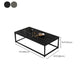 Rectangle Cocktail Table Frame Single Coffee Table with Shelf Clearhalo 'Coffee & Accent Tables' 'Coffee Tables' 'coffee_tables' 'furn' 'furn_coffee_tables' 'Furniture' 'Living Room Furniture' 7419534