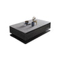 Modern Rectangle Cocktail Table Slate Coffee Table with 4 Drawers