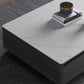 Modern Rectangle Cocktail Table Slate Coffee Table with 4 Drawers