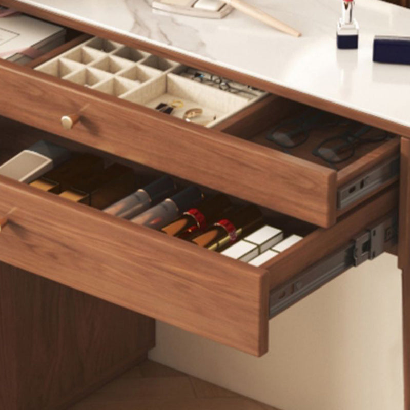 Modern Solid Wood Table Makeup Vanity with Drawers for Bedroom Clearhalo 'Bedroom Furniture' 'furn' 'furn_makeup_vanities' 'Furniture' 'Makeup Vanities' 'makeup_vanities' 7420398