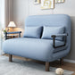 Scandinavian Pillow Included Futon Frame Square Arms Convertible Sofas Light Blue Clearhalo 'furn' 'furn_futons' 'Furniture' 'Futons & Daybeds' 'Futons' 'Living Room Furniture' 7420456