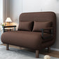 Scandinavian Pillow Included Futon Frame Square Arms Convertible Sofas Dark Coffee Clearhalo 'furn' 'furn_futons' 'Furniture' 'Futons & Daybeds' 'Futons' 'Living Room Furniture' 7420460