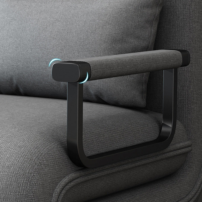 Scandinavian Pillow Included Futon Frame Square Arms Convertible Sofas Clearhalo 'furn' 'furn_futons' 'Furniture' 'Futons & Daybeds' 'Futons' 'Living Room Furniture' 7420463