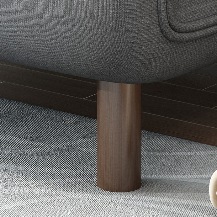 Scandinavian Pillow Included Futon Frame Square Arms Convertible Sofas Clearhalo 'furn' 'furn_futons' 'Furniture' 'Futons & Daybeds' 'Futons' 'Living Room Furniture' 7420464