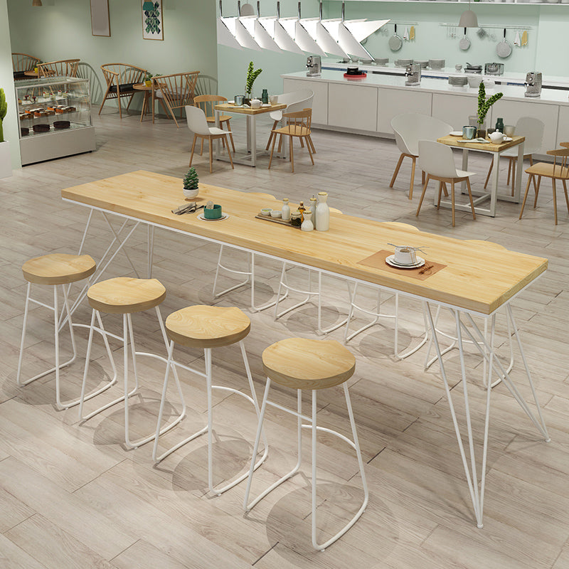 Juego de mesa de bar rectangular moderno, juego de mesa de bar de madera marrón de 1/2/9 piezas