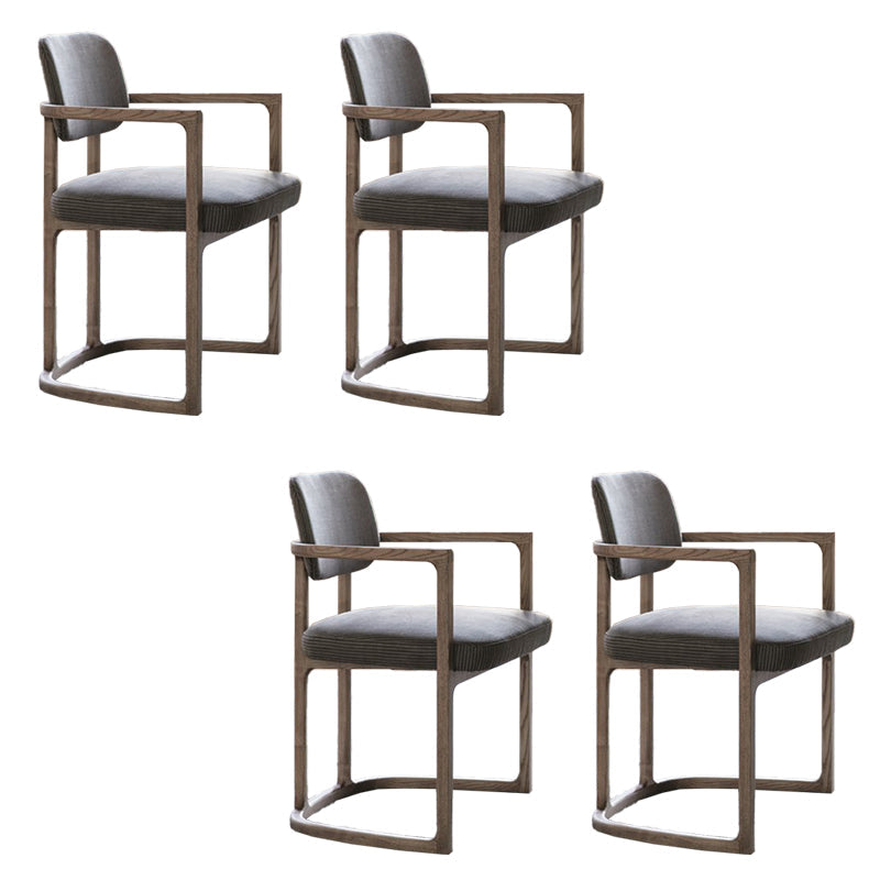 Noordse stijl armstoel massief hout open rug eetkamerstoelen voor eetkamer