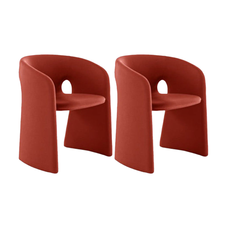 Binnen fluwelen gestoffeerde stoelstoel metalen frame open rug eetkamerstoel