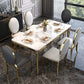 4 Legs Dining Table Luxury Rectangle Marble Home Dinette Table