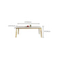 4 Legs Dining Table Luxury Rectangle Marble Home Dinette Table
