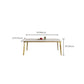 4 Legs Dining Table Luxury Rectangle Marble Home Dinette Table