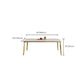 4 Legs Dining Table Luxury Rectangle Marble Home Dinette Table