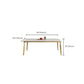 4 Legs Dining Table Luxury Rectangle Marble Home Dinette Table