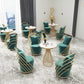 Traditional Luxury Dining Table Stone Fixed Dinette Table for Indoor