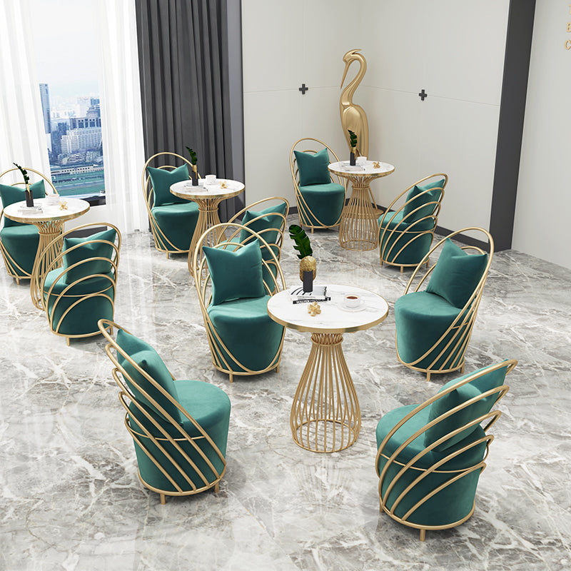 Traditional Luxury Dining Table Stone Fixed Dinette Table for Indoor