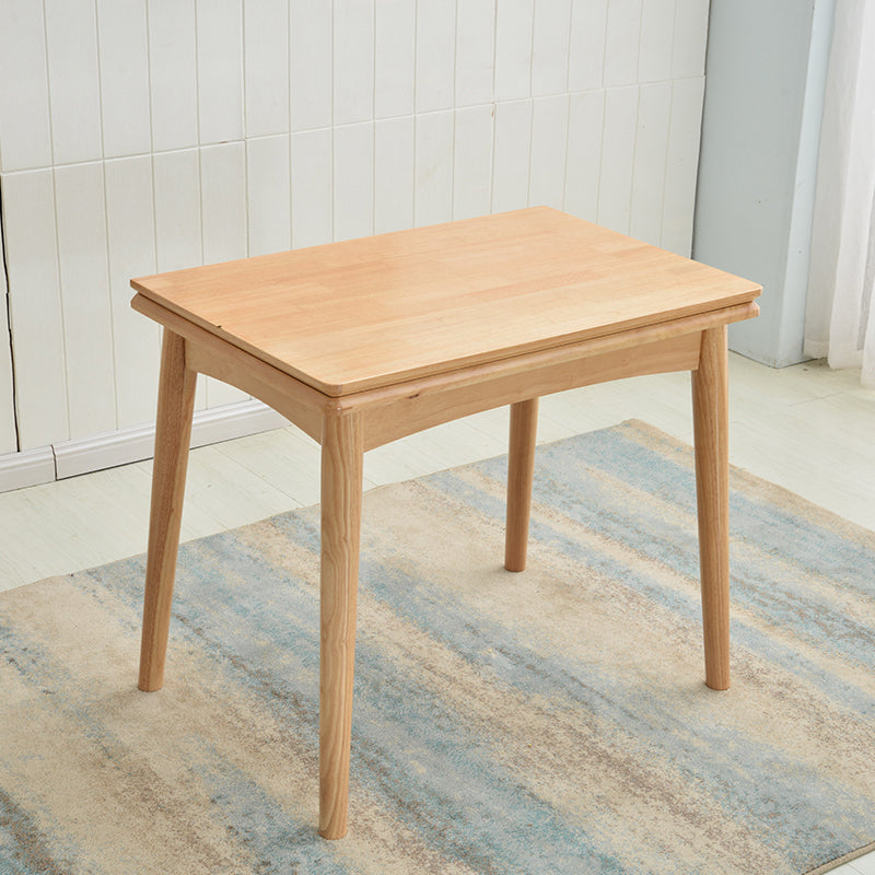 Extendable Dining Table Rectangle Table for Kitchen Dining Room Brown Without Chairs Clearhalo 'Dining Tables & Seating' 'Dining Tables' 'dining_table' 'furn' 'furn_dining_table' 'Furniture' 'Kitchen & Dining Furniture' 7421055