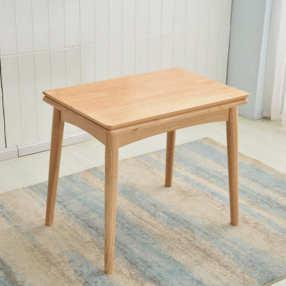 Extendable Dining Table Rectangle Table for Kitchen Dining Room Brown Without Chairs Clearhalo 'Dining Tables & Seating' 'Dining Tables' 'dining_table' 'furn' 'furn_dining_table' 'Furniture' 'Kitchen & Dining Furniture' 7421055