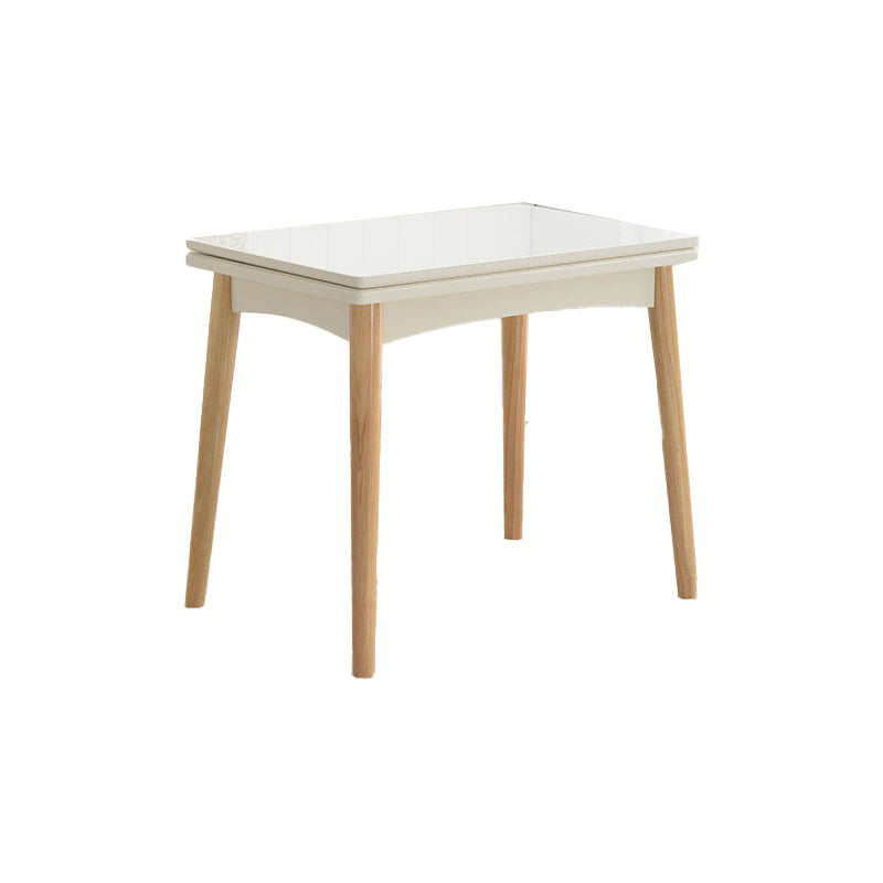 Extendable Dining Table Rectangle Table for Kitchen Dining Room Clearhalo 'Dining Tables & Seating' 'Dining Tables' 'dining_table' 'furn' 'furn_dining_table' 'Furniture' 'Kitchen & Dining Furniture' 7421062