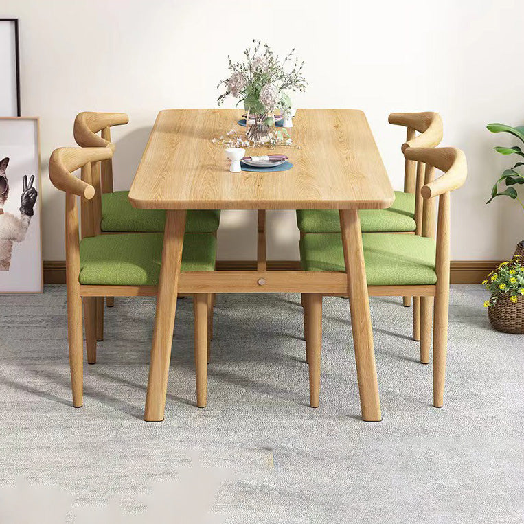 Trestle Base Dining Table Rectangle Table for Kitchen Dining Room Clearhalo 'Dining Tables & Seating' 'Dining Tables' 'dining_table' 'furn' 'furn_dining_table' 'Furniture' 'Kitchen & Dining Furniture' 7421083