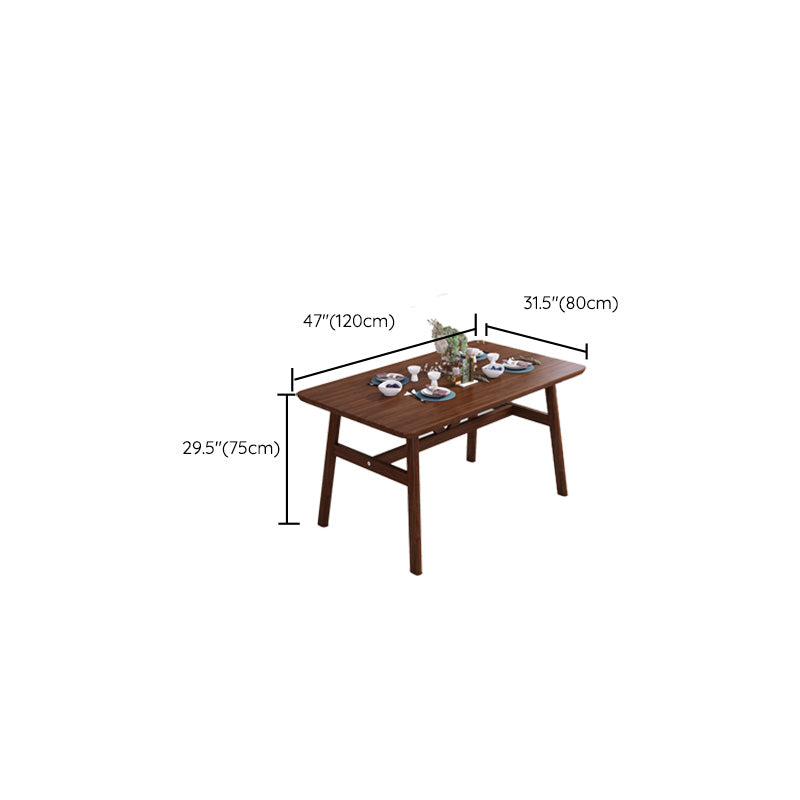Trestle Base Dining Table Rectangle Table for Kitchen Dining Room Clearhalo 'Dining Tables & Seating' 'Dining Tables' 'dining_table' 'furn' 'furn_dining_table' 'Furniture' 'Kitchen & Dining Furniture' 7421091