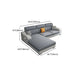 31.49" Tall Grey Sectional Sofa Faux Leather/Linen Flared Arm Modular Sofa Clearhalo 'furn' 'furn_sectionals' 'Furniture' 'Living Room Furniture' 'Sectionals' 7421120