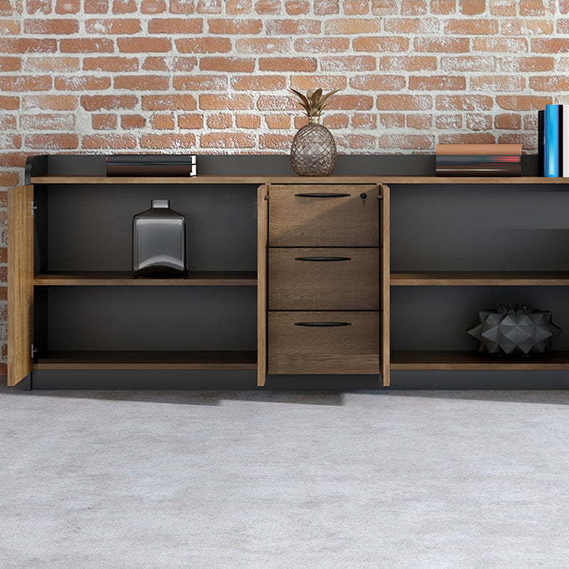 Gabinete de bloqueo de llave de marco de madera de almacenamiento moderno medieval