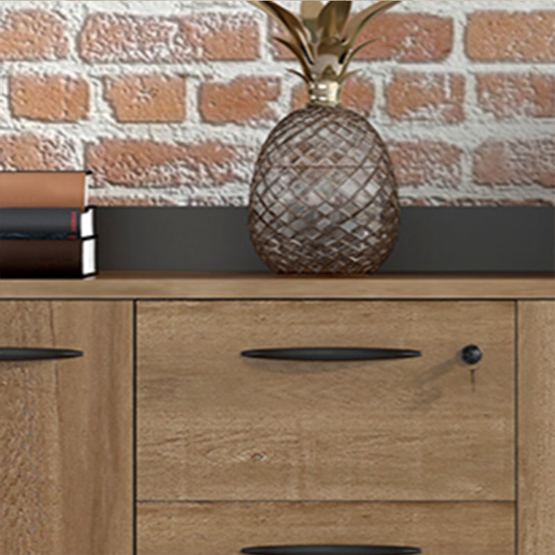 Gabinete de bloqueo de llave de marco de madera de almacenamiento moderno medieval