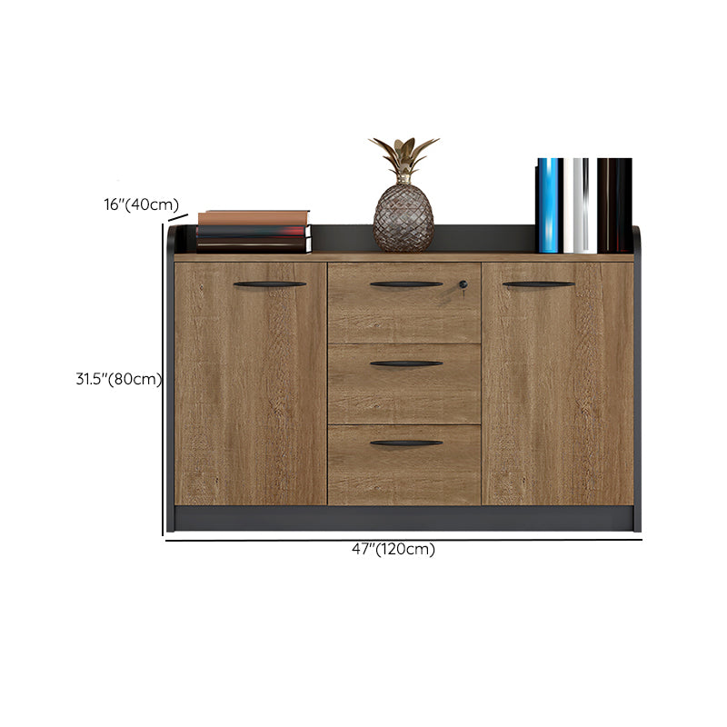 Gabinete de bloqueo de llave de marco de madera de almacenamiento moderno medieval