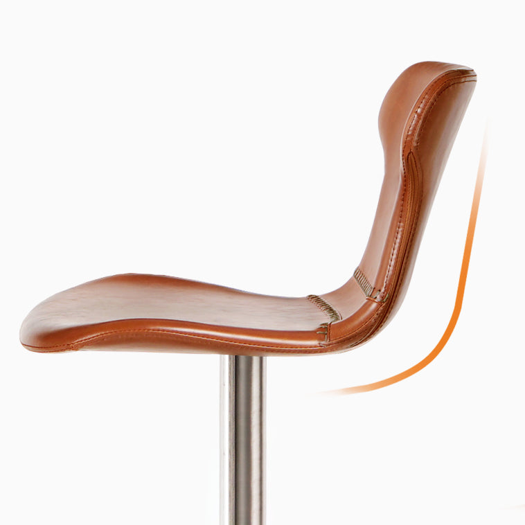 Faux lederen barkrukken zwenk verstelbare hoogte barkruk met voetsteun