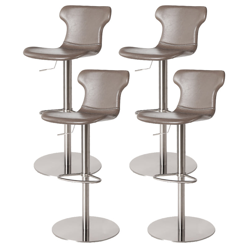 Faux lederen barkrukken zwenk verstelbare hoogte barkruk met voetsteun