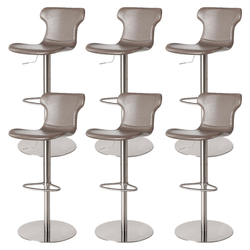 Faux lederen barkrukken zwenk verstelbare hoogte barkruk met voetsteun