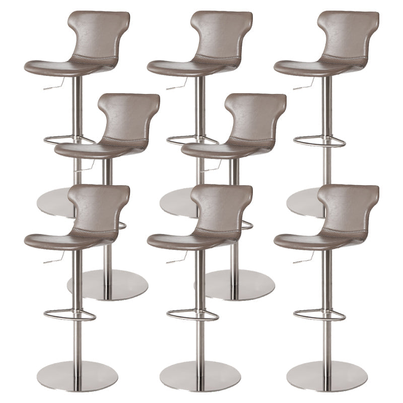 Faux lederen barkrukken zwenk verstelbare hoogte barkruk met voetsteun