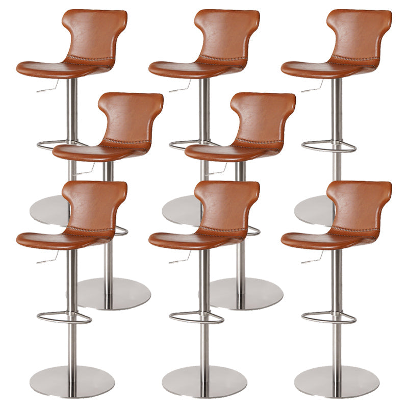 Faux lederen barkrukken zwenk verstelbare hoogte barkruk met voetsteun