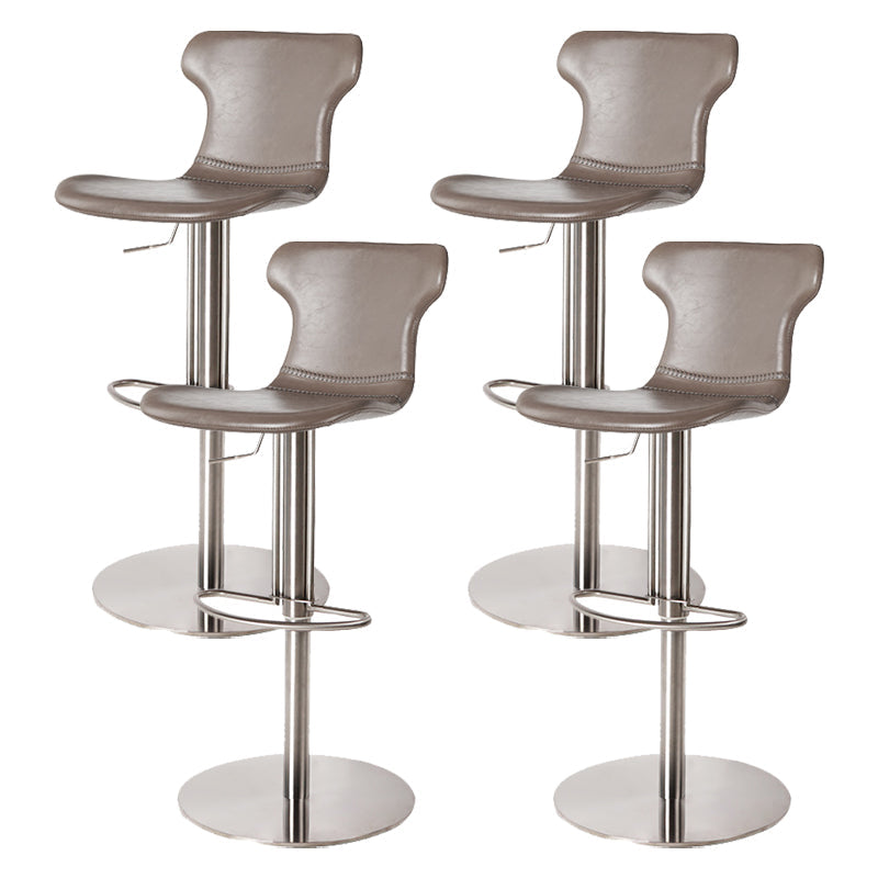 Faux lederen barkrukken zwenk verstelbare hoogte barkruk met voetsteun