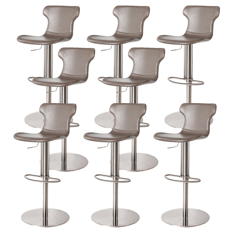 Faux lederen barkrukken zwenk verstelbare hoogte barkruk met voetsteun