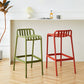 Plastic Armless Bar Stool Modern Style Low Back Bar Stools for Living Room