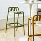 Plastic Armless Bar Stool Modern Style Low Back Bar Stools for Living Room